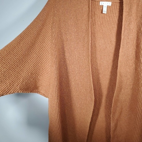 Leith Open Front Dolman Sleeve Cardigan Burnt Orange Size Medium - Picture 2 of 10